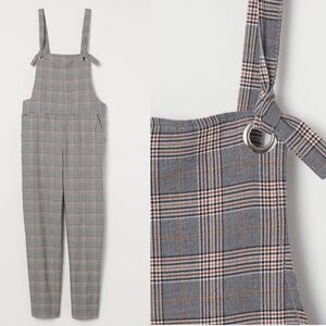 H&M Plaid Overalls sz 6